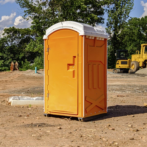 how often are the portable restrooms cleaned and serviced during a rental period in Phelan California